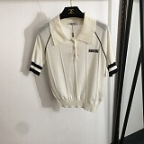 SUPER WHOLESALE | Short-sleeves Knit Shirt Top