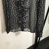 SUPER WHOLESALE | See-through Monogram Shirt Top