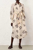 SUPER WHOLESALE | Printed Belted Shirtdress