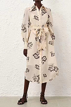 SUPER WHOLESALE | Printed Belted Shirtdress
