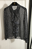 SUPER WHOLESALE | See-through Monogram Shirt Top