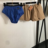 SUPER WHOLESALE | Beige Drawstring Skirt with Sapphire Blue Briefs
