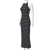 SUPER WHOLESALE | Zebra Off-shoulder Long Dress