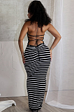 SUPER WHOLESALE | Zebra Off-shoulder Long Dress