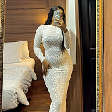 SUPER WHOLESALE | Mock Neck Long Dress