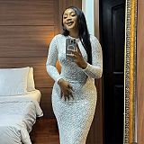 SUPER WHOLESALE | Mock Neck Long Dress