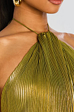 SUPER WHOLESALE | Split Halter Long Dress