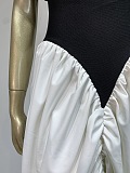 SUPER WHOLESALE | Vintage-Inspired Black and White Off-Shoulder Corset Gown