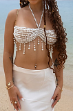 SUPER WHOLESALE |  Pearl-Beads Bra Top