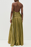 SUPER WHOLESALE | Split Halter Long Dress