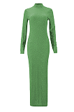 SUPER WHOLESALE | Mock Neck Long Dress