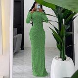 SUPER WHOLESALE | Mock Neck Long Dress
