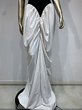 SUPER WHOLESALE | Vintage-Inspired Black and White Off-Shoulder Corset Gown