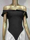 SUPER WHOLESALE | Vintage-Inspired Black and White Off-Shoulder Corset Gown