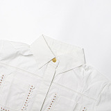 SUPER WHOLESALE | Embroidered Shirt Top & Pleated Skirt