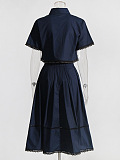 SUPER WHOLESALE | Embroidered Shirt Top & Pleated Skirt