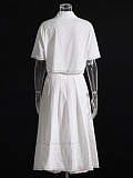 SUPER WHOLESALE | Embroidered Shirt Top & Pleated Skirt