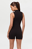 SUPER WHOLESALE | Sleeveless Sculpt Romper in Black