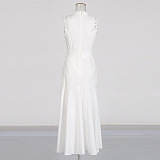 SUPER WHOLESALE | Chiffon  Sleeveless Long Dress