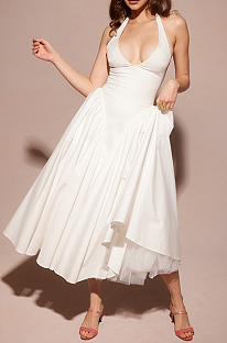 SUPER WHOLESALE |  Classic Halter Pleated Dress
