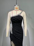 SUPER WHOLESALE |  Split Diamond Evening Gown