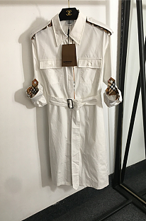SUPER WHOLESALE | Single-Breasted Trench Dress