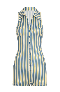 SUPER WHOLESALE | Striped Off-shoulder Romper