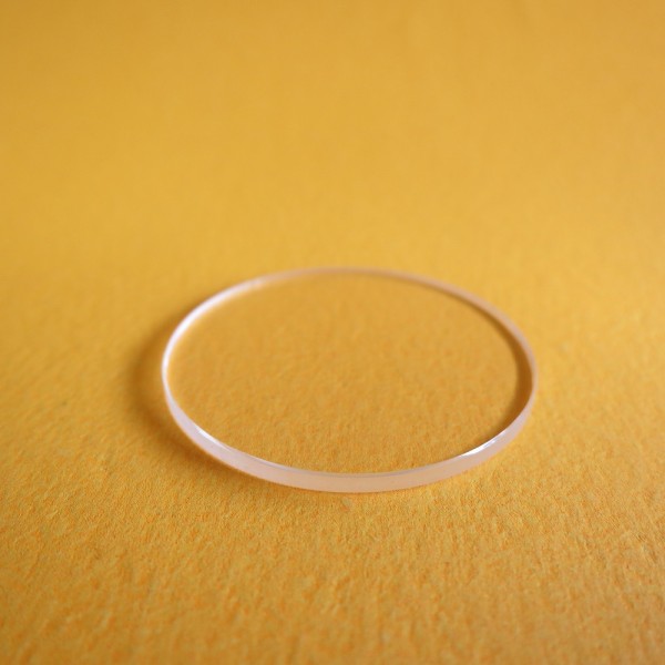 1.0mm FLAT Round Mineral Watch Crystal 16mm-50mm Diameter