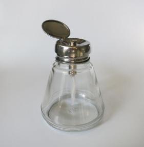 Alcohol Glass Conical Pump Bottle 220ml for Watch Repair