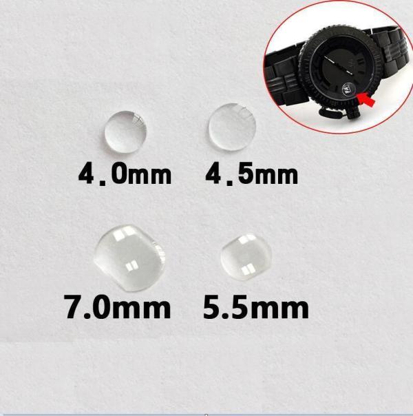4.0mm 4.5mm 7.0mm 5.5mm Bubble Magnifier Len for Date Window Watch Crystal Glass