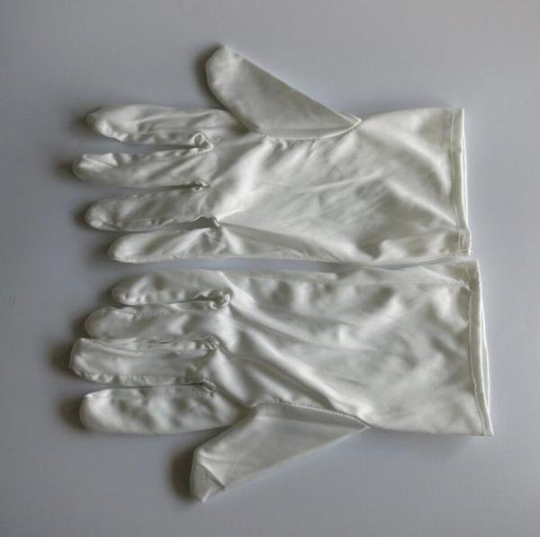Microfiber Dust-free Glove Jewelry Disc Anti-Scratch White Wipe Cloth Glove