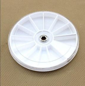 Round Plastic Box Diamond Beads Screws Small Part Storage Box with 12 Grids
