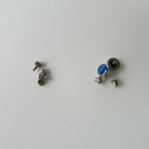 Stainless Steel Screw Type Watch Crown Assortment 3.5mm-7.0mm Silver Color 604G