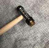 Watch Repair Tool Hammer with Wooden Hand 2 in 1 Brass Plastic Head for Watchmakers