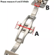 Steel Color Double Click Watch Clasp Butterfly Buckle 4mm 5mm 6mm End