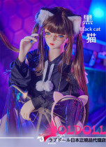 MOZU DOLL 145cm Dカップ 黒猫ちゃん TPE製等身大ラブドール 宣伝画像と同じ制服も付属
