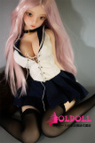 【宣伝画像と同じ衣装を付属します】JYDOLL シリコン製ラブドール #荔枝ヘッド 62cm 1.8kg ミニドール