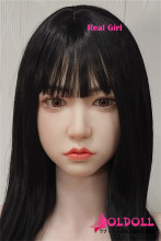 Real girl 頭部単体 D2ヘッド単品 口開閉機能付き リアルな口腔構造 軟性シリコン製  頭のみ 職人メイク付き 等身大ラブドール M16ボルト採用 140-170cmのボディに適用
