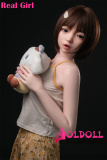 Real girl 148cm 貧乳  D6ヘッド フルシリコン製 口開閉機能 リアルな口腔構造あり 電動機能付き 等身大リアルラブドール