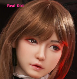 Real girl 頭部単体 D8ヘッド単品  口開閉機能付き リアルな口腔構造 軟性シリコン製 職人メイク付き 頭のみ 等身大ラブドール M16ボルト採用 140-170cmのボディに適用