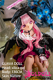 guavadoll（グアバ）番石榴 136cm AAカップ silica gelヘッド  ビニール（PVC）ヘッド+TPEボディ 1：1 等身大ラブドール ジョイントM16 他社と交換可能 138-150ＣＭのボディに適用 ナチュラル肌色