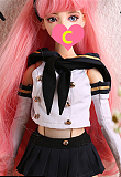 Mini Doll ミニドール  60cm普通乳 阿库娅(akuya)ちゃん ソフトビニール製ヘッド+シリコン製ボディ  軽量化 収納が便利 使いやすい 普段は鑑賞用 小さいラブドール 女性素体 フィギュア cosplay