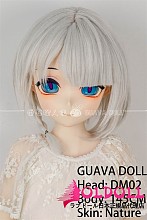 アニメドール guavadoll（グアバ）番石榴 145cm Aカップ 少女DM08ヘッド  ビニール（PVC）ヘッド+TPEボディ 1：1 等身大ラブドール ジョイントM16  ナチュラル肌色