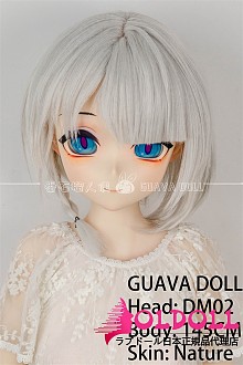 アニメドール guavadoll（グアバ）番石榴 145cm Aカップ 少女DM08ヘッド  ビニール（PVC）ヘッド+TPEボディ 1：1 等身大ラブドール ジョイントM16  ナチュラル肌色