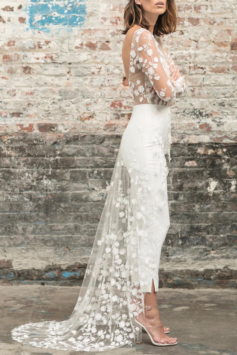 jumpsuit with long tail