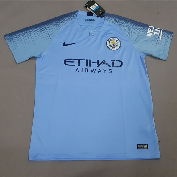 US$ 14.98 - 18/19 Man City Home Blue Fans Soccer Jersey - www.brfans.com