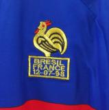 1998 France Home Blue Retro Soccer Jersey有右胸小字