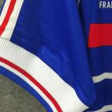 1998 France Home Blue Retro Soccer Jersey有右胸小字