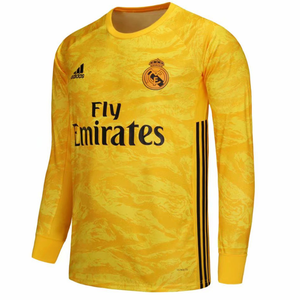 US$ 15.98 - 2019/20 RM Yellow Long Sleeve Goalkeeper Soccer Jersey ...