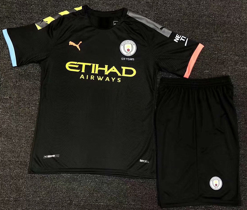 Us 13 98 2019 20 Man City Away Black Kids Soccer Jersey M Brfans Com